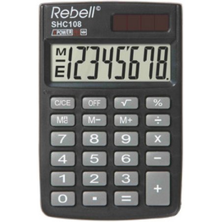 Rebell Calculatrice de poche SHC 108, noir