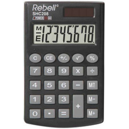 Rebell Calculatrice de poche SHC 208, noir
