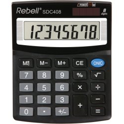 Rebell SDC 408 calculatrice Bureau Calculatrice basique Noir