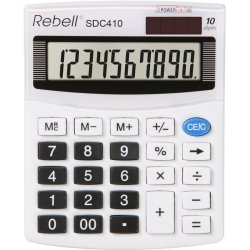 Rebell SDC 410 calculatrice Bureau Calculatrice basique Blanc