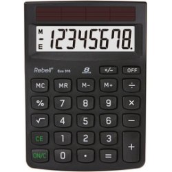 Rebell Calculatrice de bureau écologique Eco 310, noir