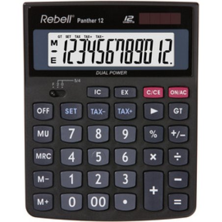 Rebell Calculatrice de bureau Panther 12, noir
