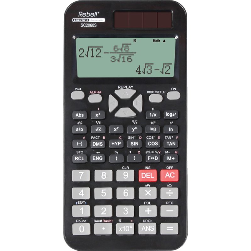 Rebell Calculatrice scolaire SC2060S, noir