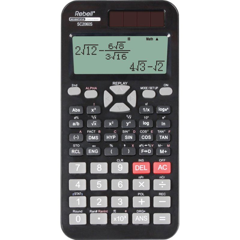 Rebell SC2060S calculatrice Poche Calculatrice scientifique Noir