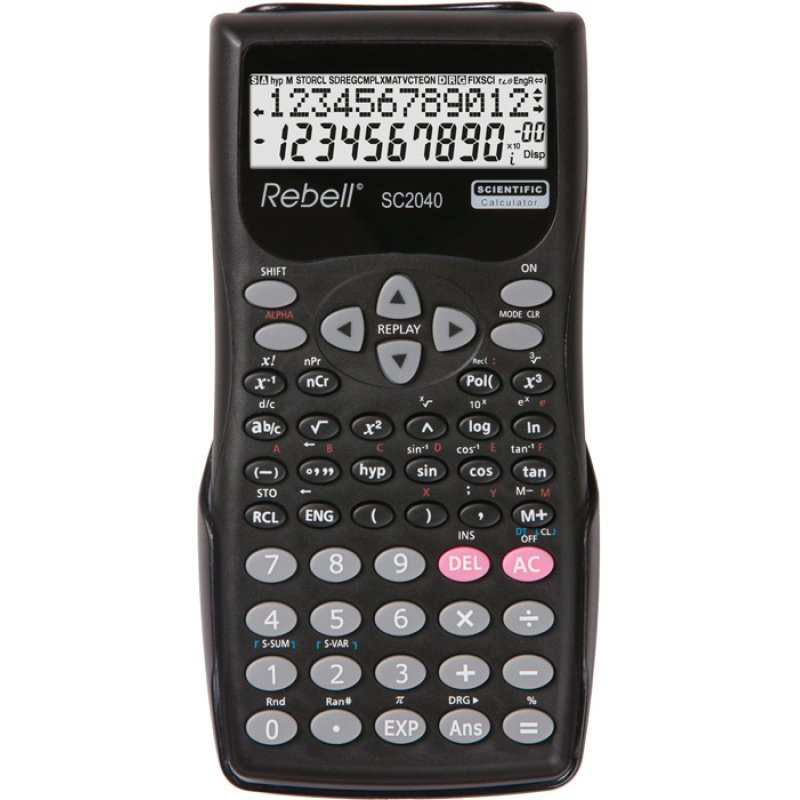Rebell SC2040 calculatrice Poche Calculatrice scientifique Noir