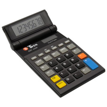 TWEN Calculatrice de poche 820 solaire, noir