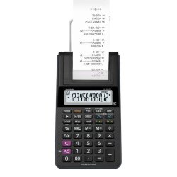 CASIO Calculatrice imprimante modèle HR-8 RCE-BK, noir