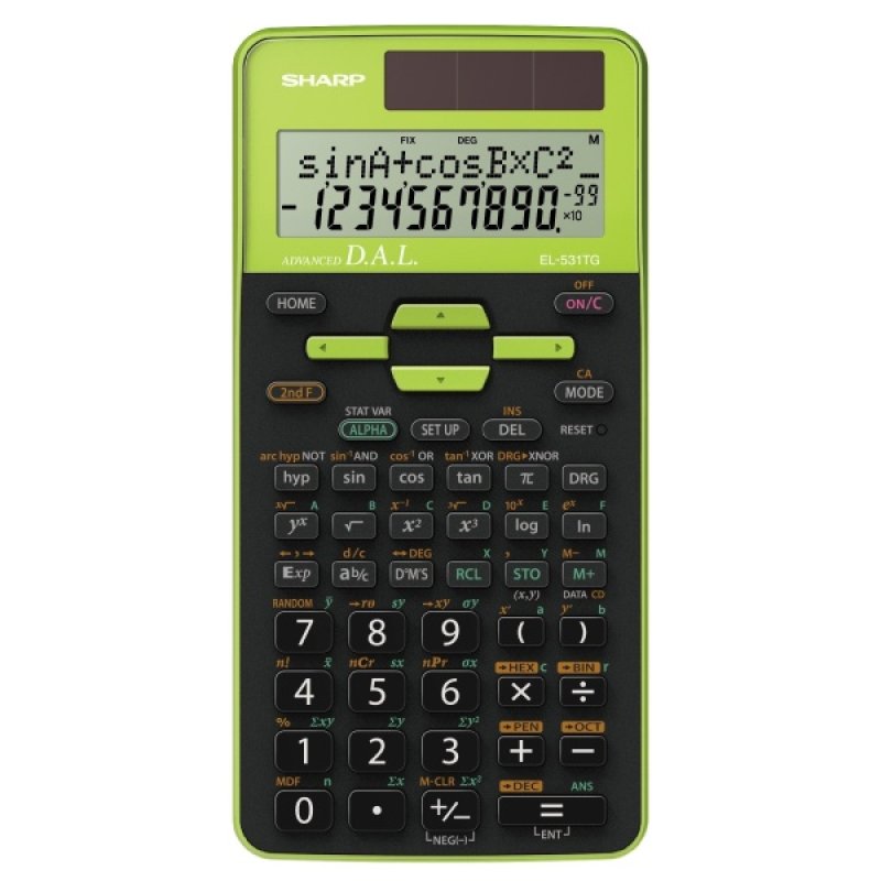 Sharp EL-531TG calculator Pocket Scientific Black, Green