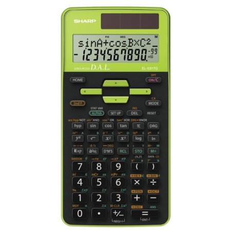 Sharp EL-531TG calculatrice Poche Calculatrice scientifique Noir, Vert