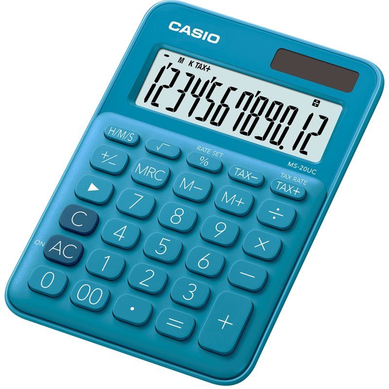 Casio MS-20UC-BU calculatrice Bureau Calculatrice basique Bleu