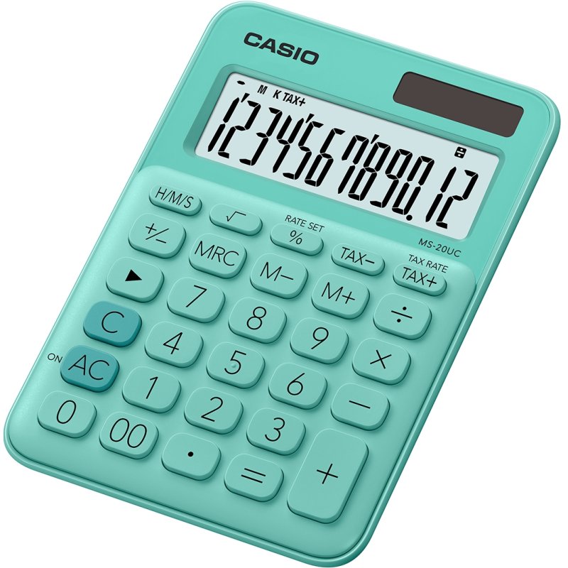 CASIO Calculatrice de bureau MS-20UC-GN, vert