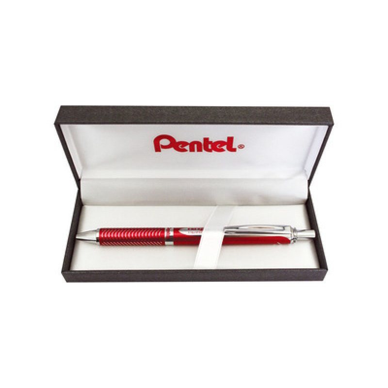 Pentel roller à encre gel EnerGel Sterling BL407, rouge