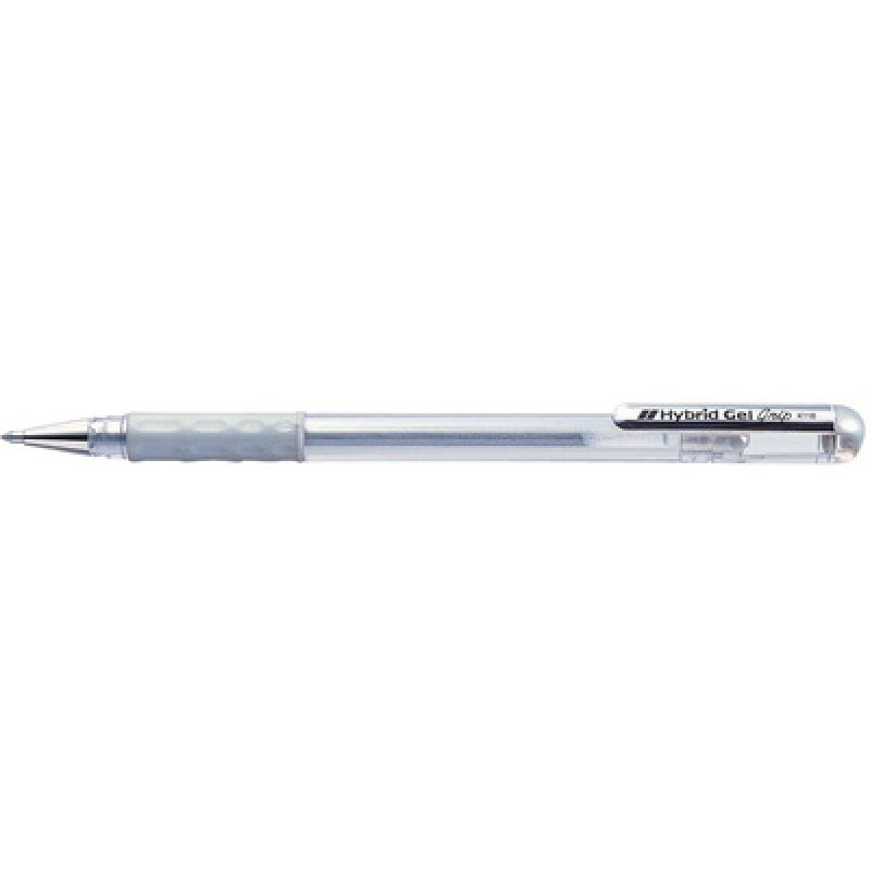 Pentel Stylo roller gel Hybrid Gel Grip Metallic K118,argent