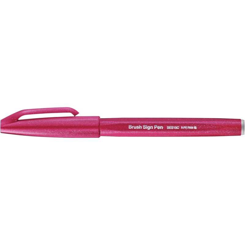 PentelArts Stylo feutre Brush Sign Pen SES 15, framboise