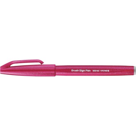 PentelArts Stylo feutre Brush Sign Pen SES 15, framboise