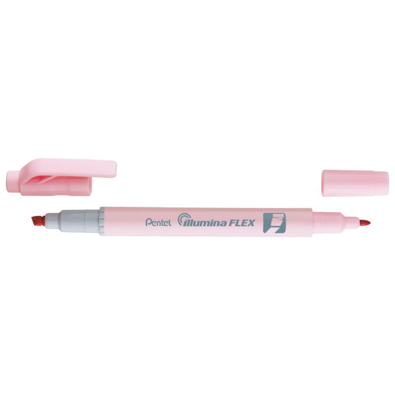 Pentel Surligneur Illumina Flex Pastel, rose pastel