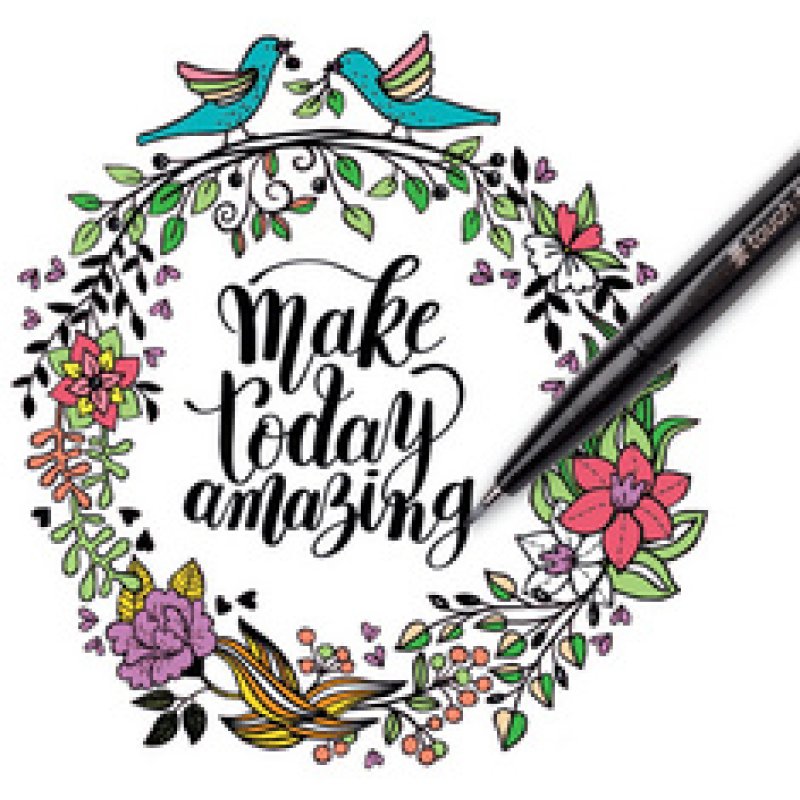 PentelArts Stylo feutre Brush Sign Pen SES15, rose fluo