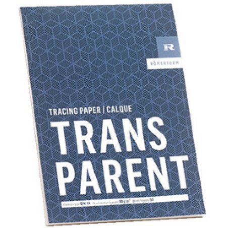 RÖMERTURM Bloc papier calque "TRANSPARENT", A4, 50 feuilles