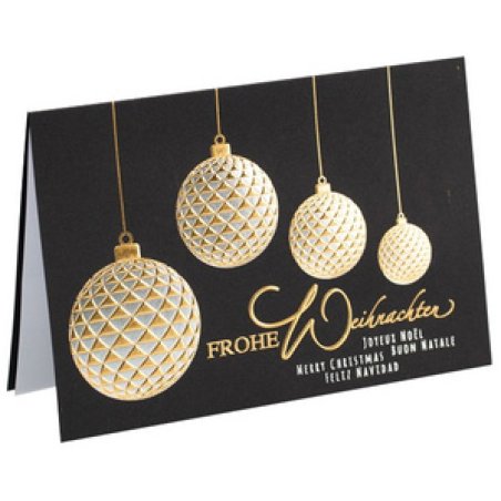 RÖMERTURM Weihnachtskarte "Goldende Weihnachtskugeln"