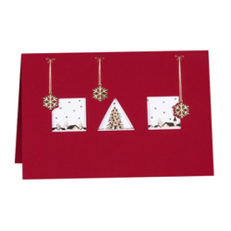 RÖMERTURM Carte de Noël "Quatuor d'arbres rouges"