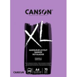 CANSON Bloc croquis et études "XL MARKER", A3, 70 g/m2