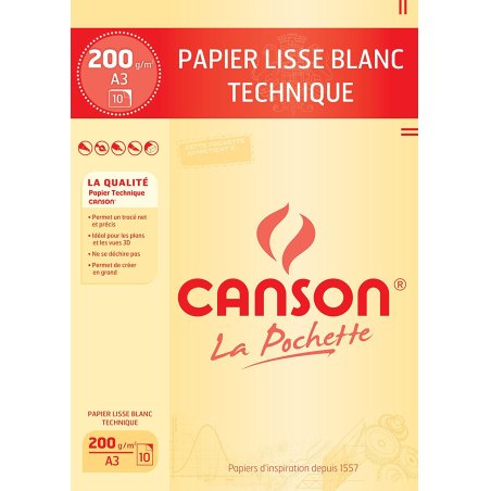 Canson 200037112 papier brouillon 10 feuilles
