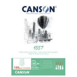 CANSON Bloc papier dessin "1557", A5, 180 g/m2, 30 feuilles