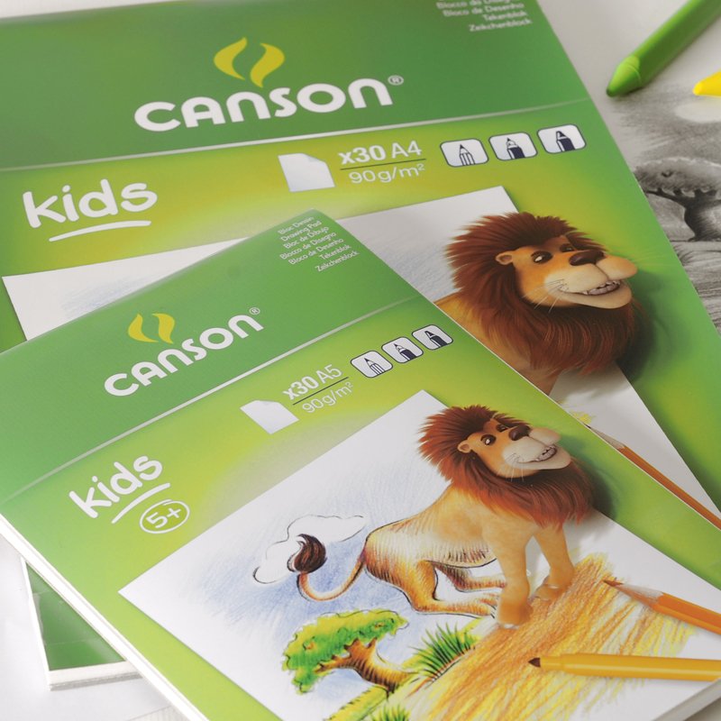 CANSON Bloc à dessin Kids, A4, 90 g/m2, 30 feuilles