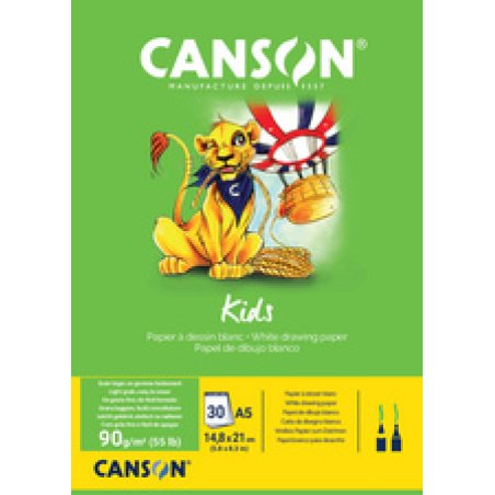 CANSON Bloc à dessin Kids, A3, 90 g/m2, 30 feuilles