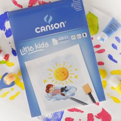 CANSON Bloc de papier pour la peinture Kids, A3, 200 g/m2