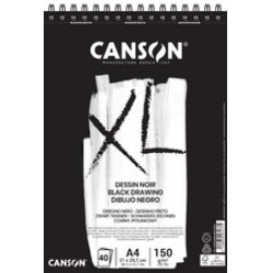 CANSON Bloc à croquis et études XL Noir, A5, noir