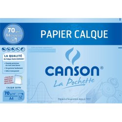CANSON Papier calque satin, format A4, 70 g/m2