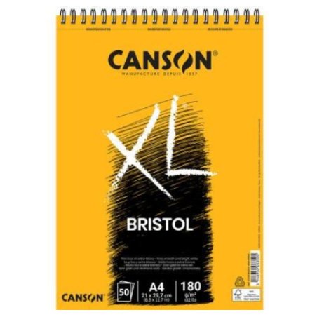 CANSON Bloc à croquis et études XL Bristol, A4