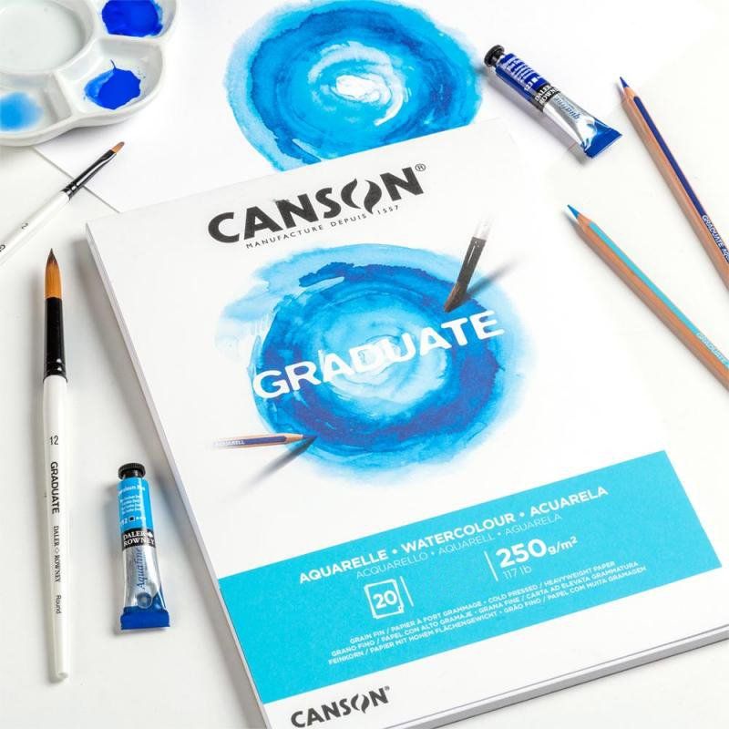 Canson Graduate Watercolour Art paper pad 20 sheets