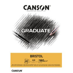 CANSON Bloc de dessin GRADUATE BRISTOL, A5