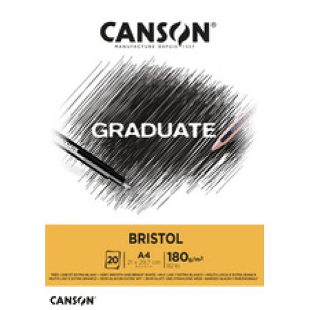 CANSON Bloc de dessin GRADUATE BRISTOL, A5