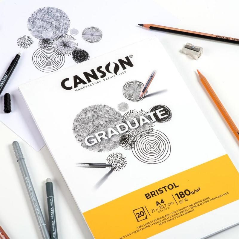Canson Graduate Bristol papier d'art 20 feuilles