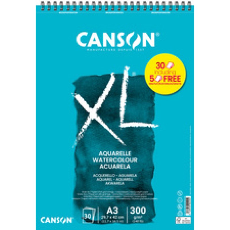 CANSON Bloc à croquis et études XL Aquarelle Promo, A4