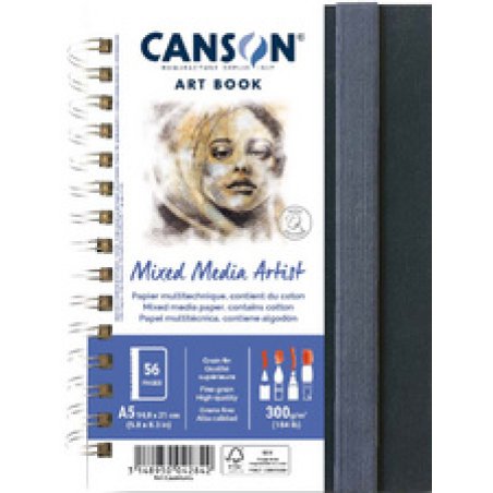 CANSON Carnet de croquis ART BOOK Mixed Média Artist, A5