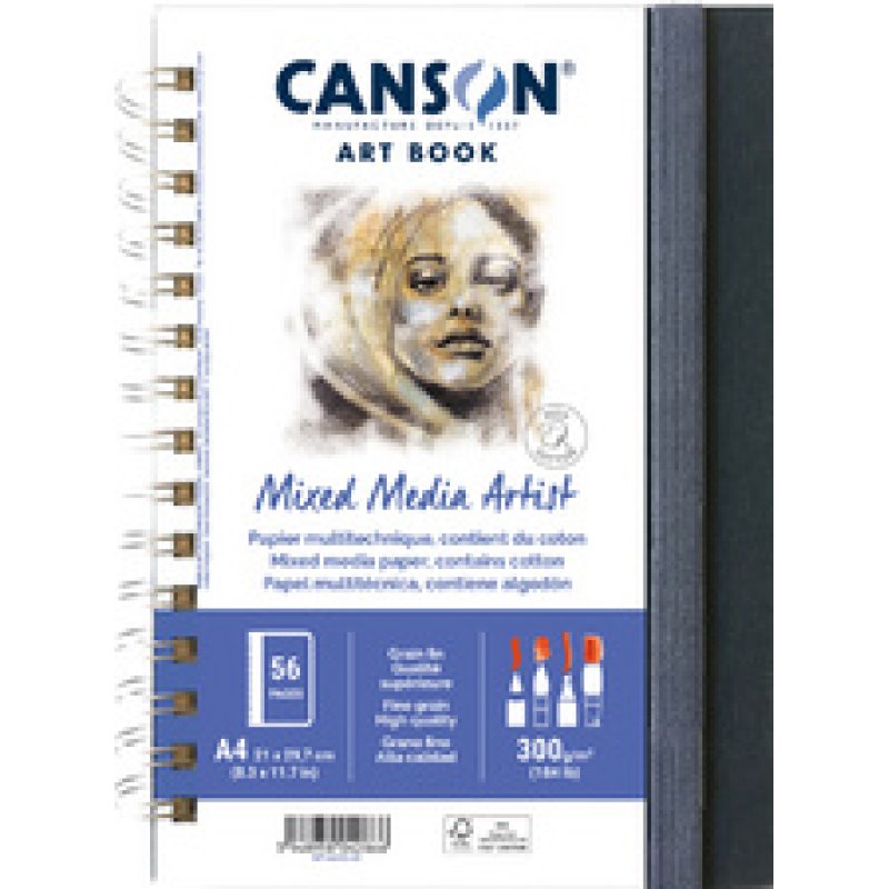 CANSON Carnet de croquis ART BOOK Mixed Média Artist, A4