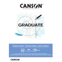 CANSON Bloc de calque GRADUATE, 70 g/m2, A4