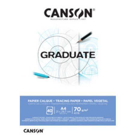 CANSON Bloc de calque GRADUATE, 70 g/m2, A4
