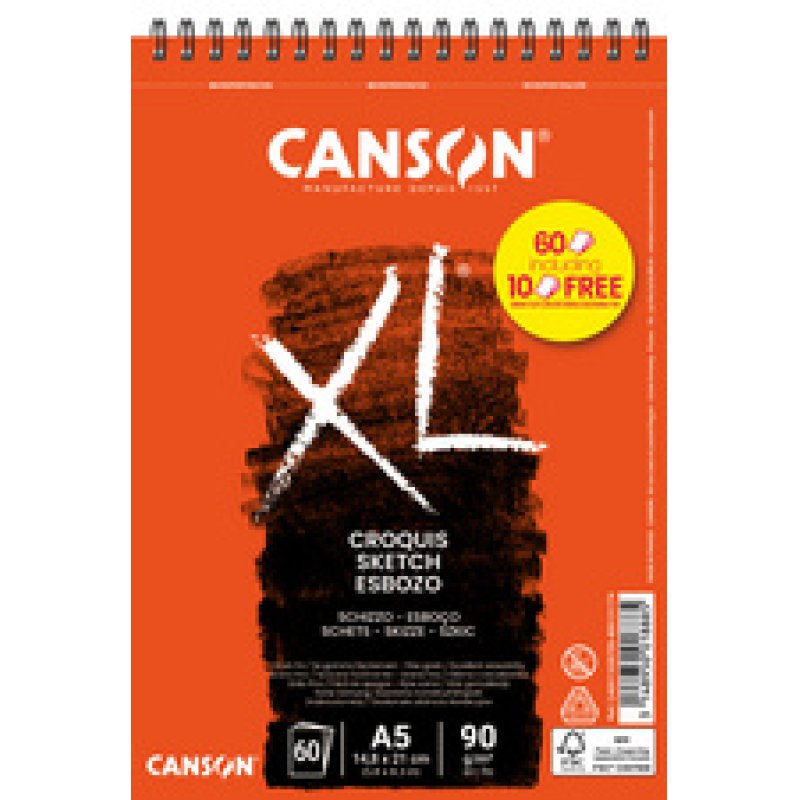 CANSON Bloc croquis et esquisse XL CROQUIS Promo, A5