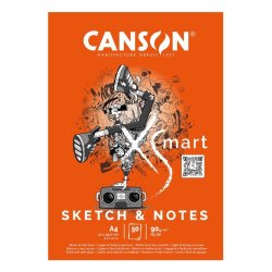 CANSON Bloc de dessin XS'MART SKETCH & NOTES, A4