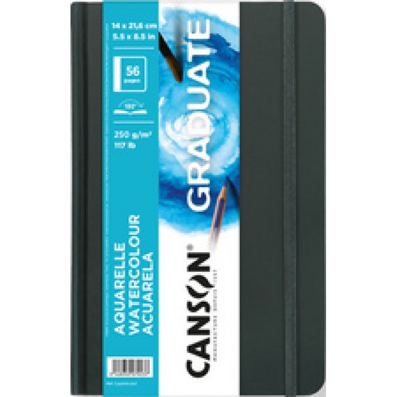 CANSON Carnet à croquis GRADUATE Aquarelle, noir