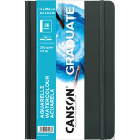 CANSON Carnet à croquis GRADUATE Aquarelle, noir