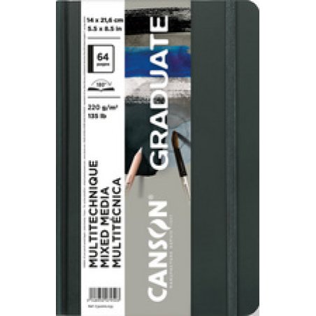 CANSON Carnet à croquis GRADUATE Mixed Media, noir