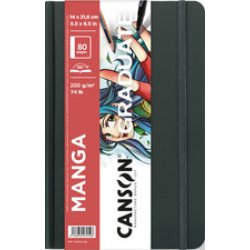 CANSON Carnet à croquis GRADUATE Manga, 216 x 279 mm, noir
