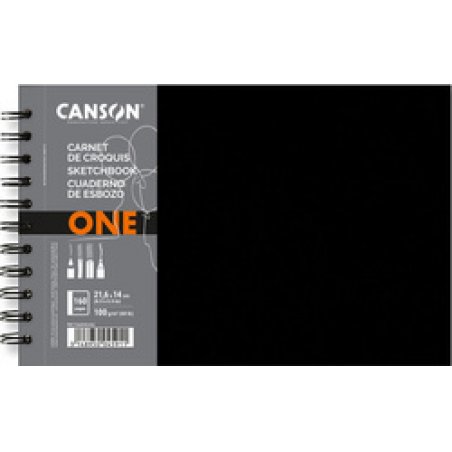 CANSON Carnet de croquis ONE, 216 x 140 mm, noir