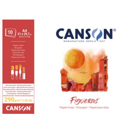 CANSON Bloc papier dessin "Figueras", 380 x 460 mm, 290 g/m2